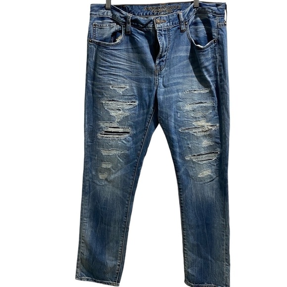 American Eagle Men’s faded ripped jeans size 36 - Picture 1 of 15